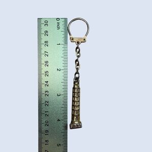 Gold Color Souvenir Leaning  Tower of Pisa Keychain